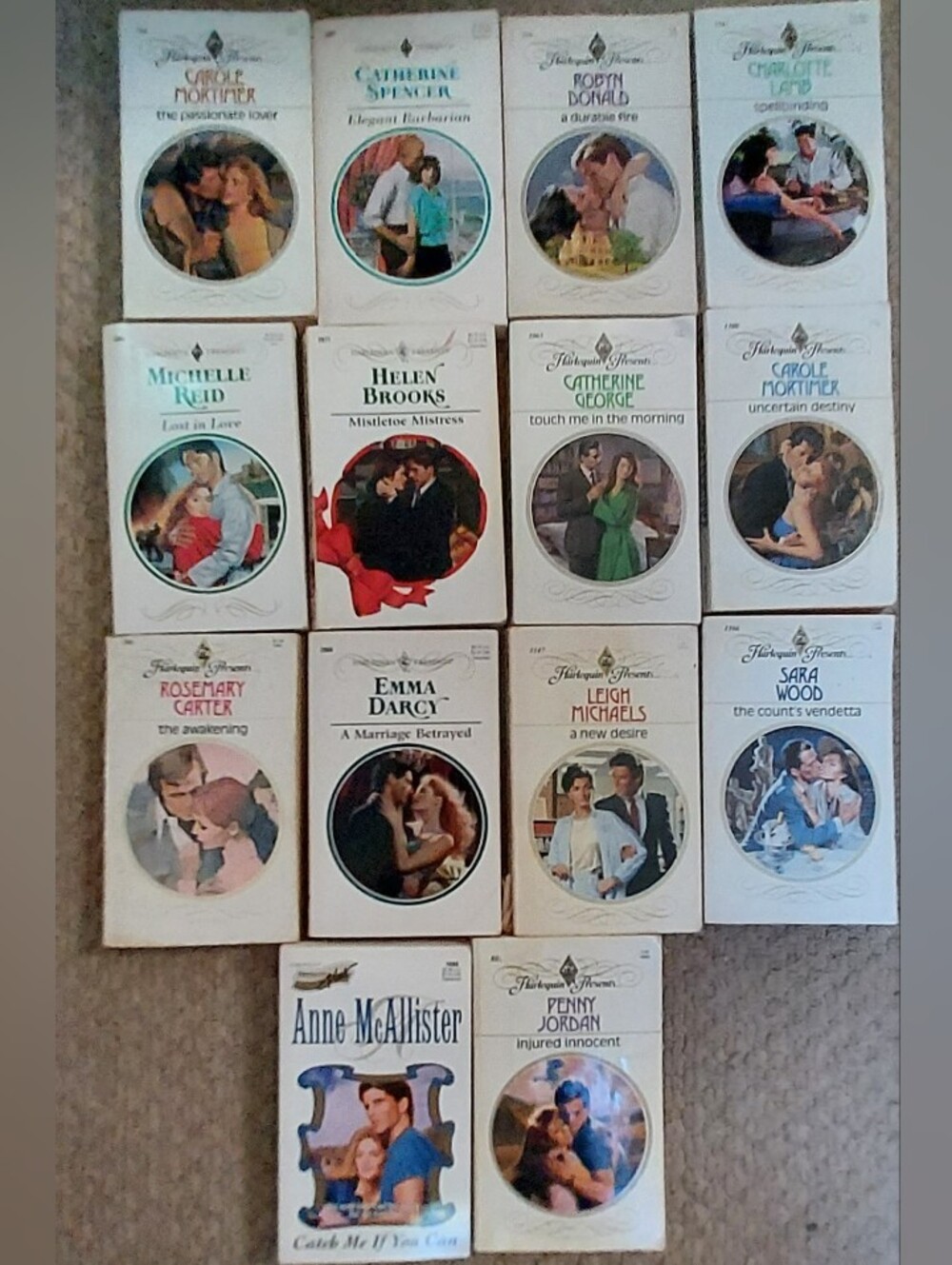 Harlequin Presents Romance Books Vintage Lot of 14 Paperbacks